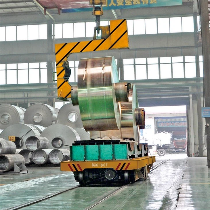 Heavy Duty Transfer Carts For Coils Material Foundry Plant 50 Tons