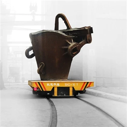 Ladle Transfer Cart With Warning Alarm 30t